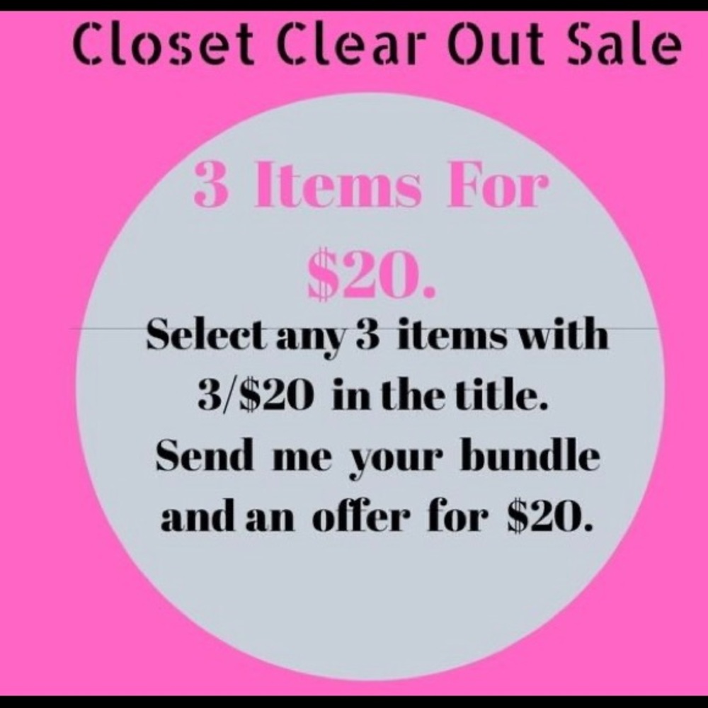 3 for $20 SALE!